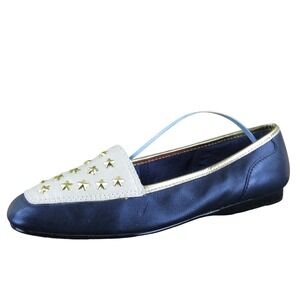 Enzo Angiolini Women Lamel Stars Loafer Blue Leather 7.5 Medium Gently Used 2025